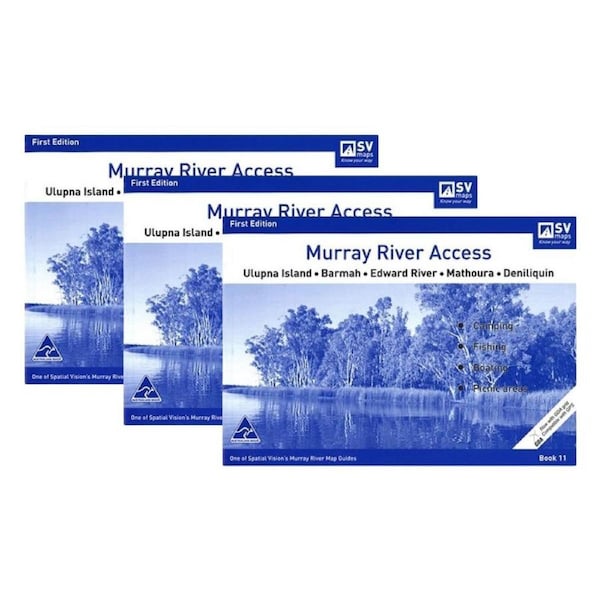 3PK Murray River Access Book#11 River Fishing Outdoor Guide 48-Page 21x30cm BLU