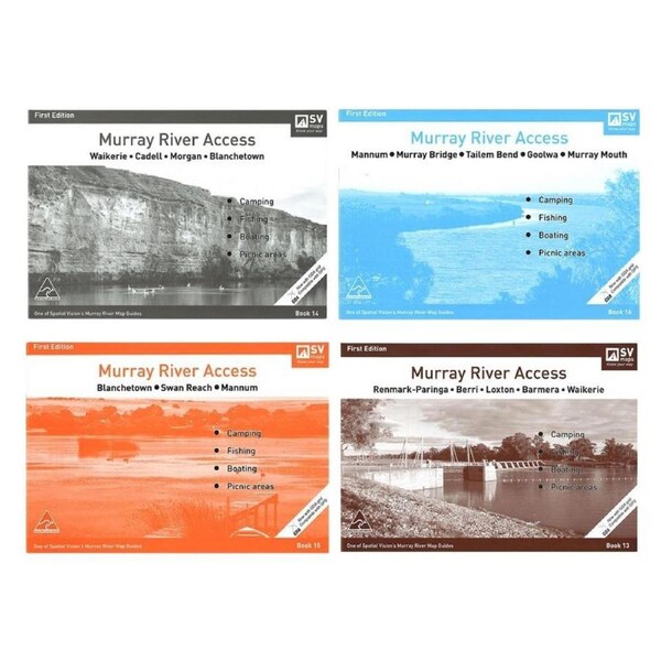 4pc AFN Murray River Access Book #13/14/15/16 Outdoor Fishing Guide Combo Set