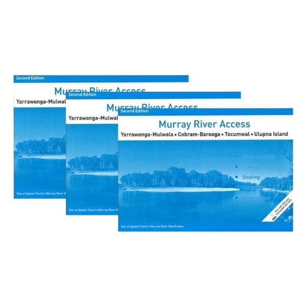 3PK Murray River Access Book#1 River Fishing Outdoor Guide 28-Page 21x30cm BLU