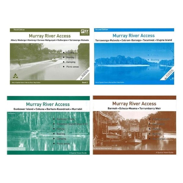 4pc AFN Murray River Access Book #1/2/3/4 Outdoor Water Fishing Guide Combo Set