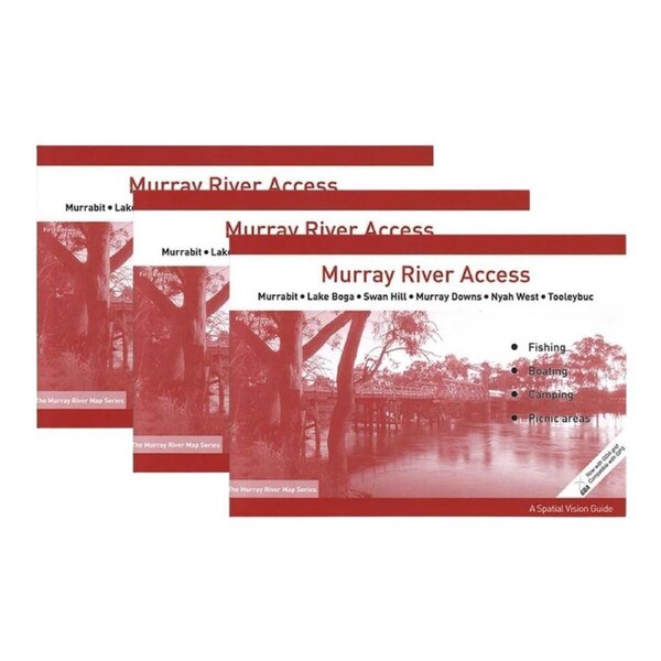 3PK Murray River Access Book #5 River Fishing Outdoor Guide 40-Page 21x30cm Red