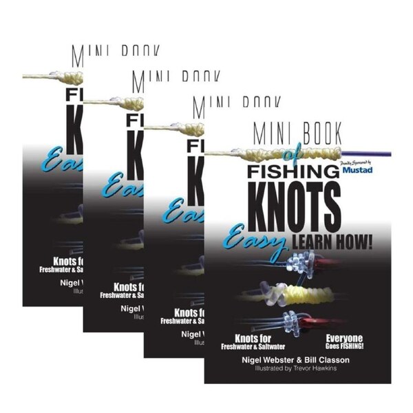 4PK AFN Mini Book of Knots & Rigs Fishing Guide Book Waterproof Spiral 15.5x11cm