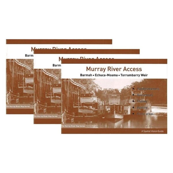 3PK Murray River Access Book#2 River Fishing Outdoor Guide 38-Page 21x30cm BRWN