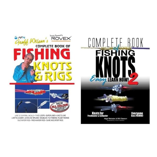 2pc AFN Geoff Wilsons & Book of Fishing Knots 2 Outdoor Guide Book Combo Set
