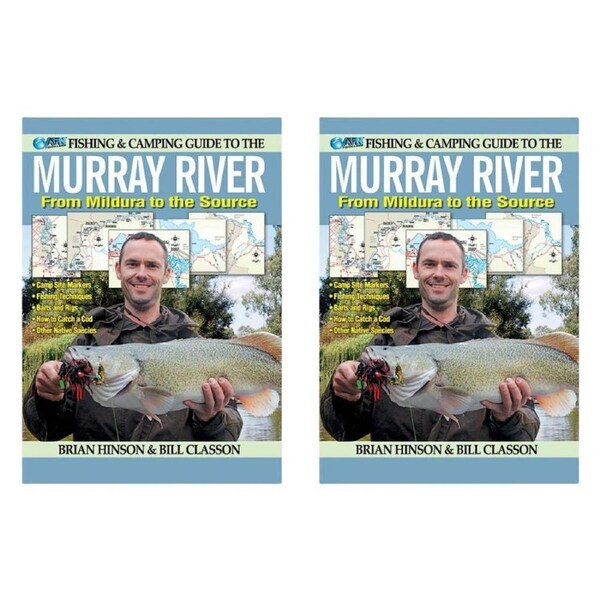 2PK AFN Fishing & Camping Guide to Murray River Fishing Guide Book 26.5x19.5cm