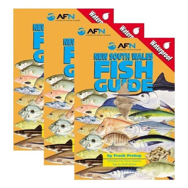 3PK AFN NSW Waterproof Salt/Freshwater Fish ID Guide Book 14.8x10.3cm Paperback