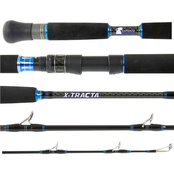 Samurai X-Tracta Carbon Fishing Rod Over Head Medium Fast 6ft 1 Piece 60 - 100lb