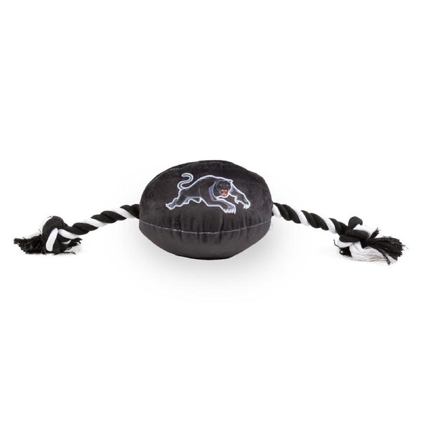 Penrith Panthers NRL Team Logo Design Dog Ball Rope Toy