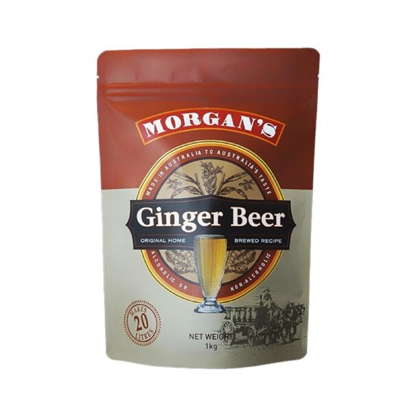 Morgan's Ginger Beer 1kg Home Brew Extract Tin with Yeast - Alcoholic or Non Alcoholic Ginger Beer Kit