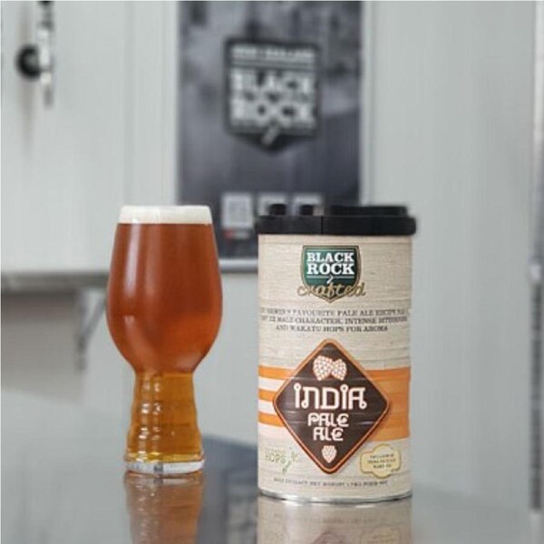 Black Rock Crafted India Pale Ale Beerkit Homebrew Beer Extract Tin DIY Kit