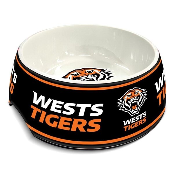 Wests Tigers NRL Team Design 710ml Melamine Dog Bowl