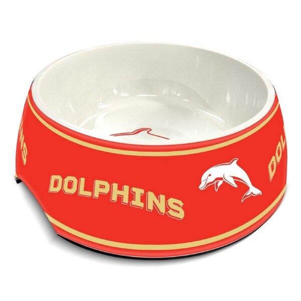 Dolphins NRL Team Design 710ml Melamine Dog Bowl