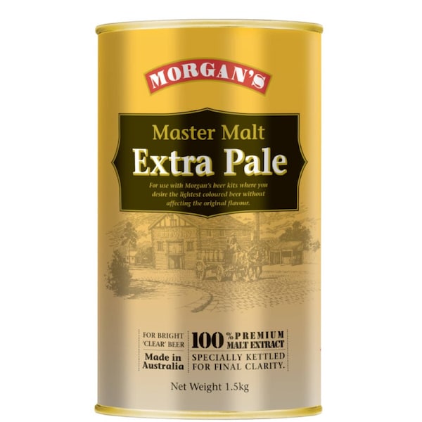 Morgan's Master Malt Extra Pale 1.5kg Home Brew Malt Extract - Light Beer Tin Booster