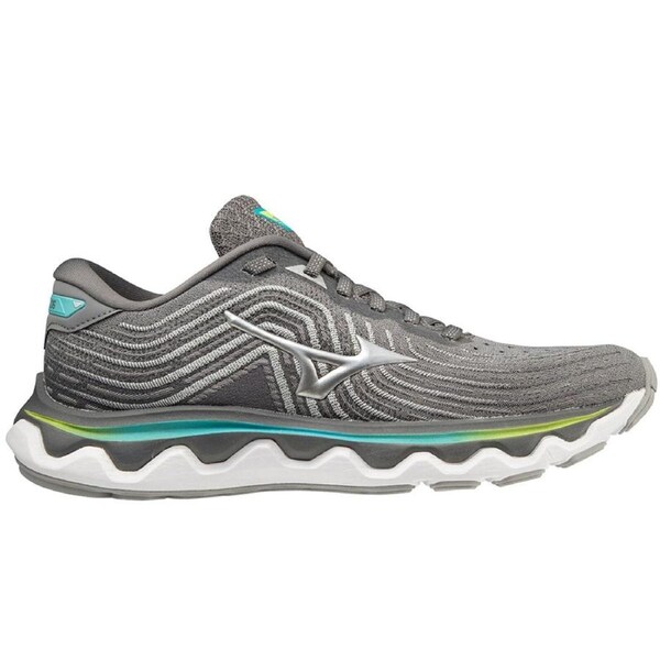 Womens Mizuno Wave Horizon 6 Ultimate Running Shoes Gray/Silver/Blue Curacao in Size 7.5