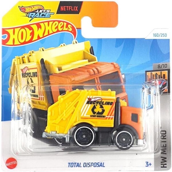 Hot Wheels Diecast Car 1:64 Scale - Total Disposal, Toy Car Model HTD84