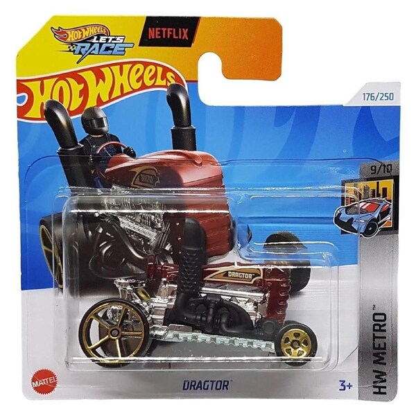 Hot Wheels Diecast Car 1:64 Scale - Dragtor, Toy Car Model HTF04