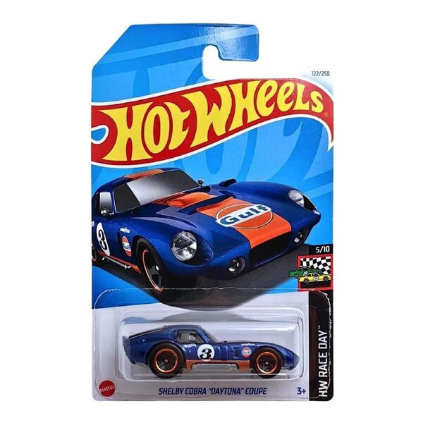 Hot Wheels Diecast Car 1:64 Scale - Shelby Cobra Daytona Coupe, Toy Car Model HTF10
