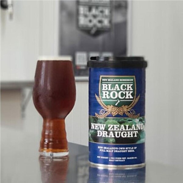 Black Rock New Zealand Draught Classic Draught Homebrew Beer Extract Tin
