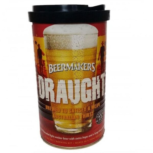 Beermakers Draught Beerkit 1.7kg Homebrew Beer Extract Tin