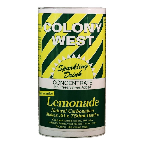 Colony West Lemonade 1kg Home Brew Extract Tin - Alcoholic or Non Alcoholic Lemonade Kit