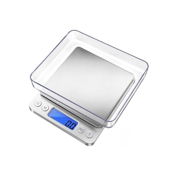Digital Kitchen Scale 3000g/ 0.1g, Pocket Food Scale 6 Measure Modes, LCD, Tare, Digital Scale Grams and Ounces with 2 Trays