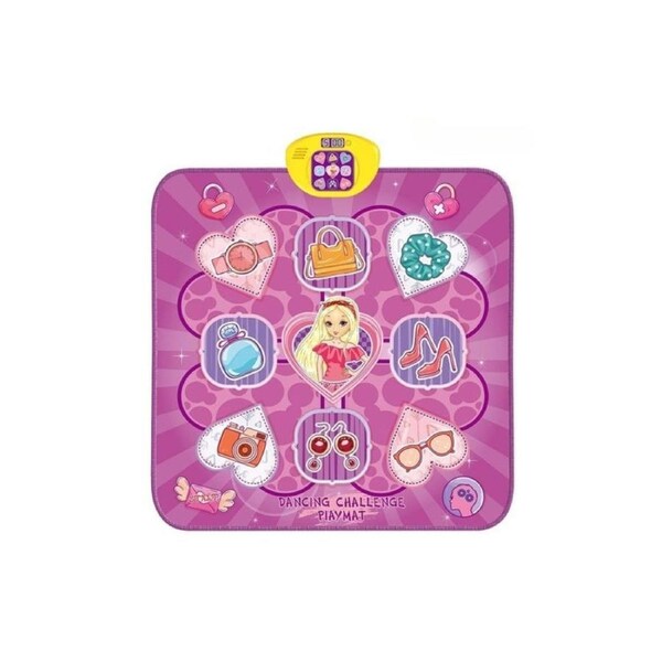 Dance Mat Toys for 3+ Girls, Game Toy for Kids Girls, Musical Dancing Pad with LED Lights, Adjustable Volume, Built-in Music, Birthday Toys for Girls