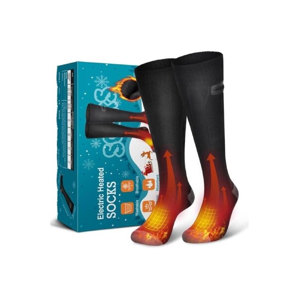 Heated Socks Rechargeable 3.7V 4000mAH Battery Operated Electric Heating Socks, Winter Cold Foot Warmers Thermal socks(L)