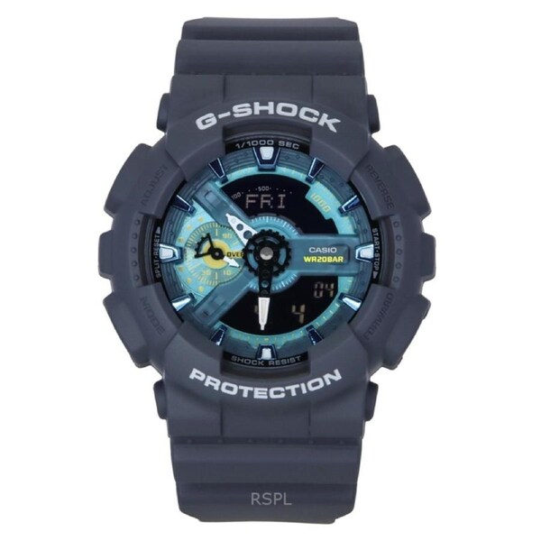 Casio G-Shock Analog Digital Bio-Based Resin Blue Dial Quartz GA-110AS-2A 200M Men's Watch