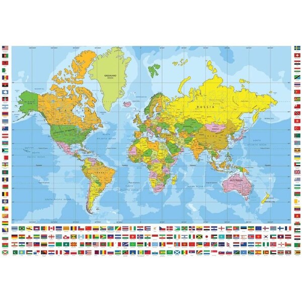Anatolian - World Political Map Large Piece Puzzle 700pc