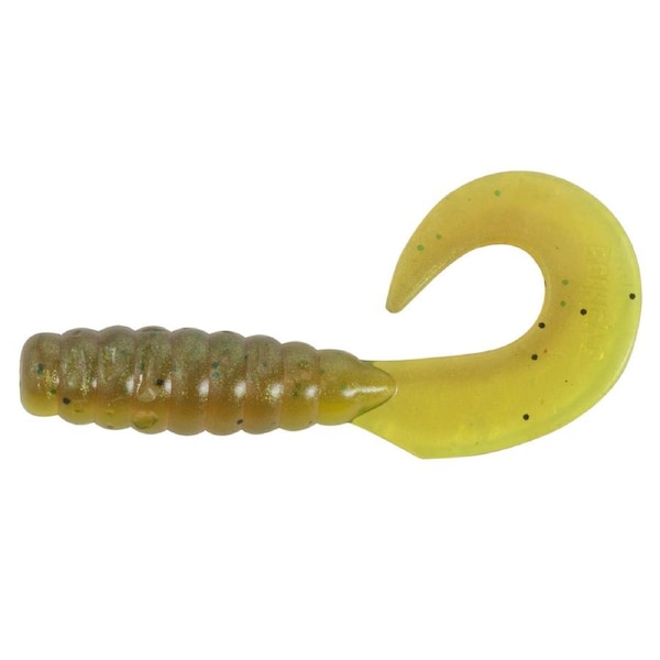 Berkley PowerBait Grub 2.5" Soft Plastic Fishing Lure #Breen Chartreuse