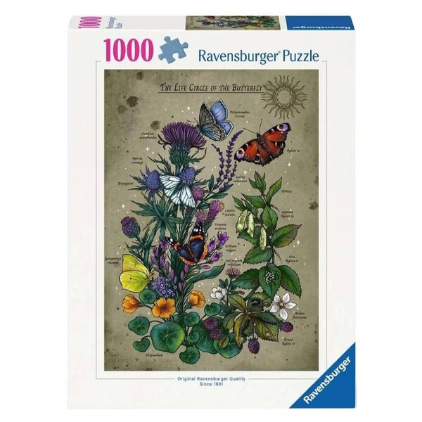Ravensburger The Life Circle of the Butterfly 1000 Piece Jigsaw Puzzle