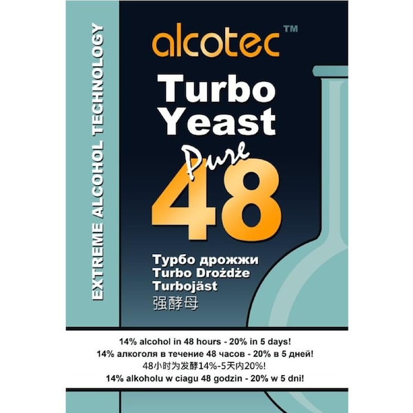 Alcotec 48hr Turbo Homebrew Spirit Distilling Yeast Brewing