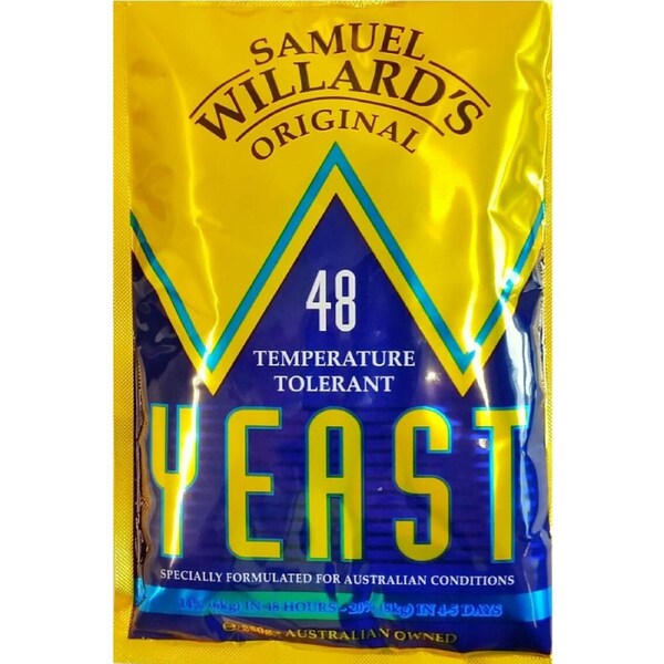 Willards 48hr Temp Tolerant Yeast Turbo Homebrew Spirit Distilling Yeast Brewing