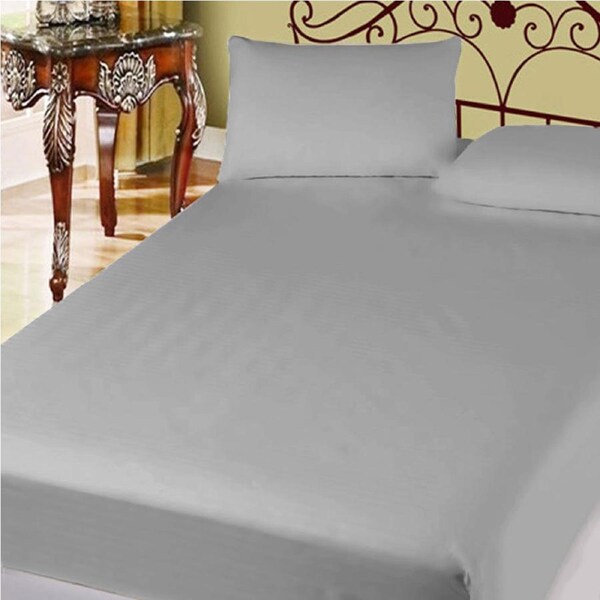 400TC Cotton Percale Super Queen Combo Set 50cm Wall Grey