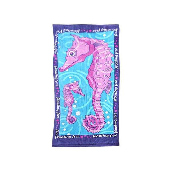 Extra Large Beach Towel N Bag Seahorse