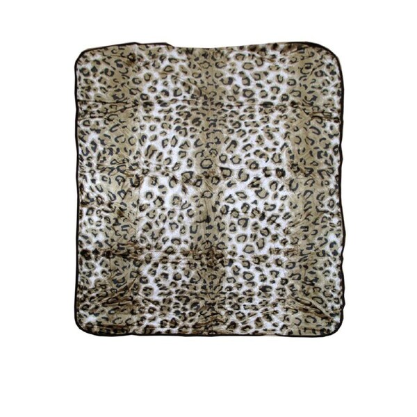 Animal Skin Pattern Faux Mink Blanket Queen Leopard
