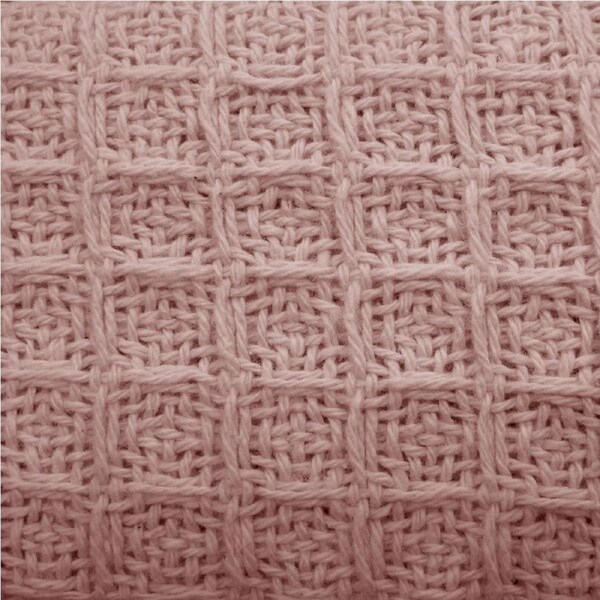 Cotton Waffle Blanket Dusty Pink Single