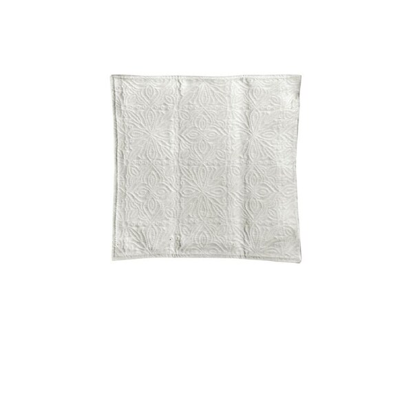 Tessa Embossed Floral Cushion Cover 40x40cm – Marshmallow