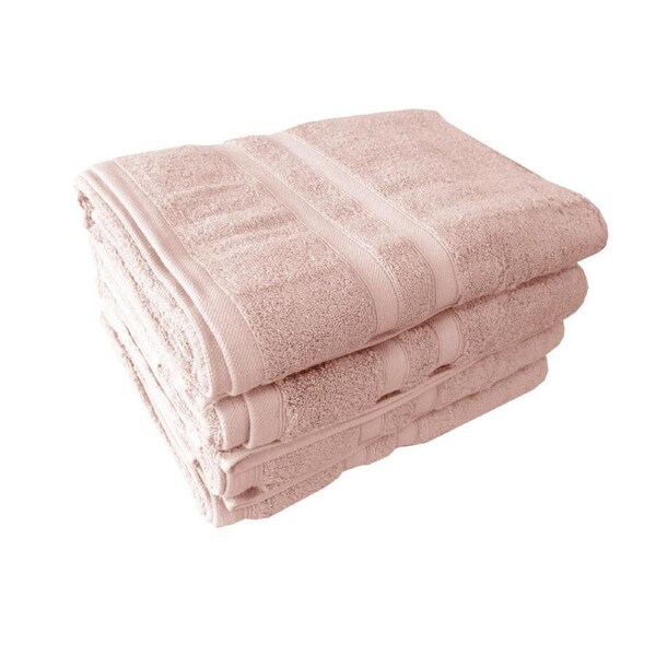 600GSM Set of 4 Melissa 100% Cotton Bath Towels Coral 70 x 140 cm