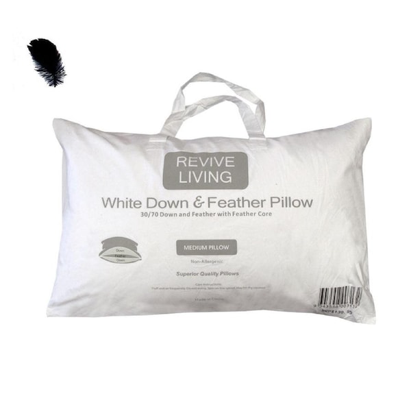 70% Feather 30% Down Superior Medium Standard Pillow 48 x 73 cm