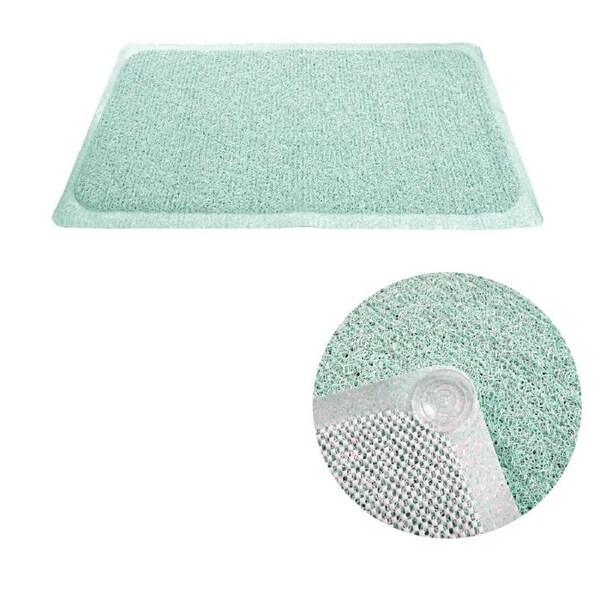 Loofah Shower Mat Green 40x70cm – Non-Slip Woven Rubber Bath Mat