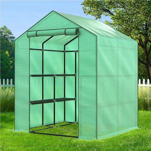 ALFORDSON Greenhouse 8 Shelves Cover 1.45x1.45x2M