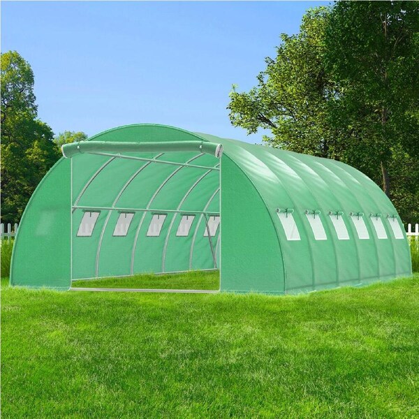 ALFORDSON Greenhouse 6x4x2M PE Dome Shed Walk-in Tunnel Green House Plant Garden