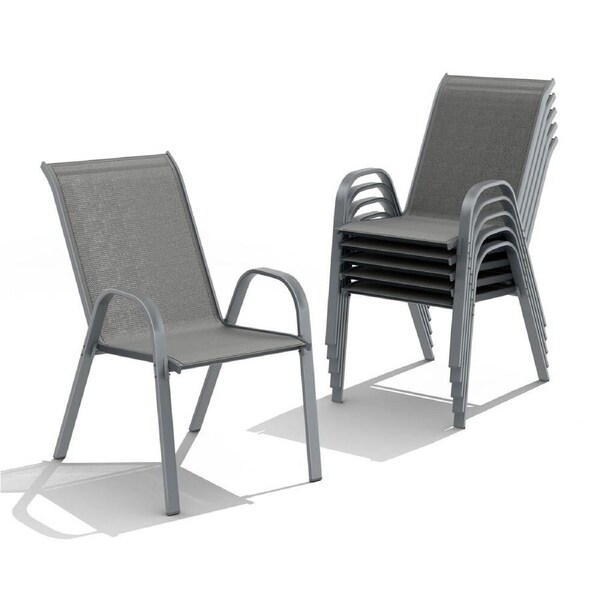 ALFORDSON 6x Outdoor Lounge Chairs Patio Dining Furniture Grey