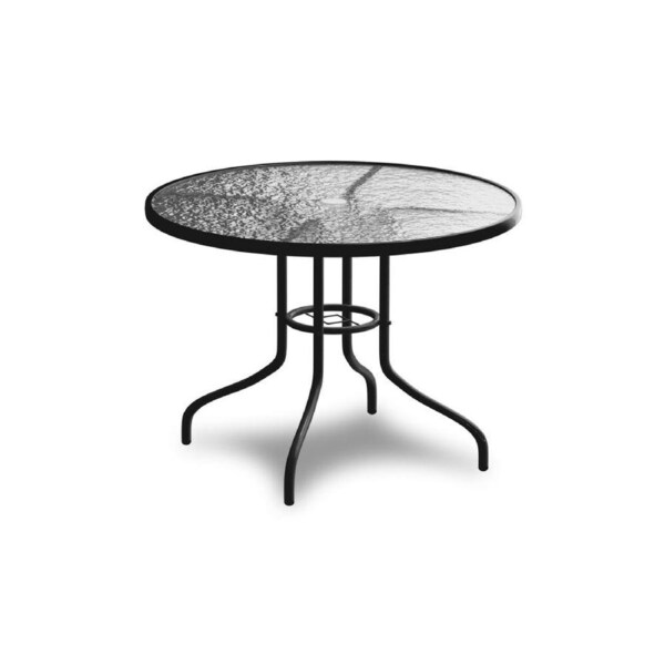 ALFORDSON Outdoor Dining Table Round 90CM Black