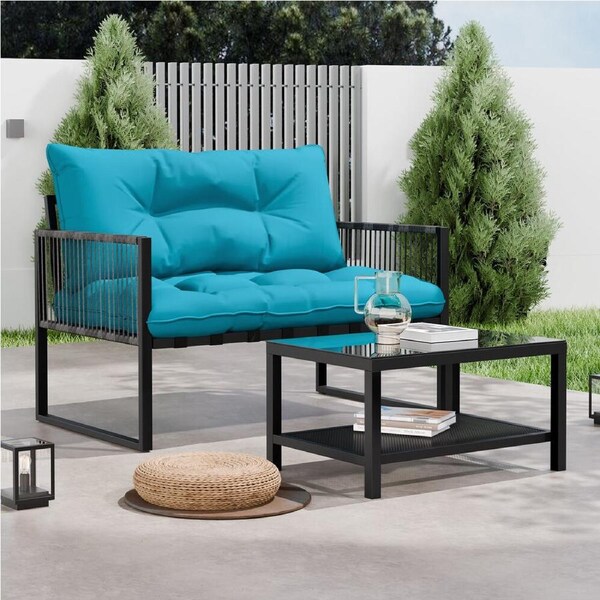 ALFORDSON Outdoor Furniture 2PCS Lounge Set Blue