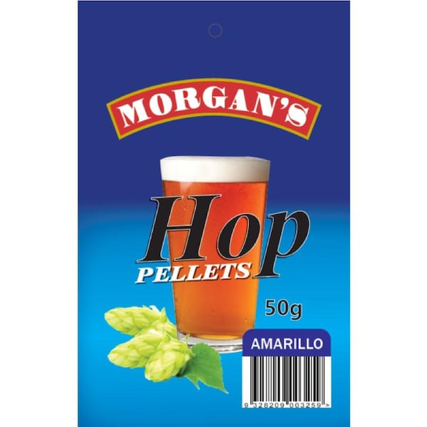 Morgan's Hop Pellets Amarillo Homebrewing Beer Brewing 50g Pack