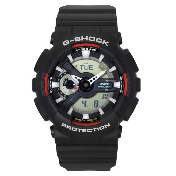 Casio G-Shock Analog Digital Bio-Based Resin Shock Resist Alarm Timer Stopwatch Backlight GA-110RL-1A 200M Mens Watch