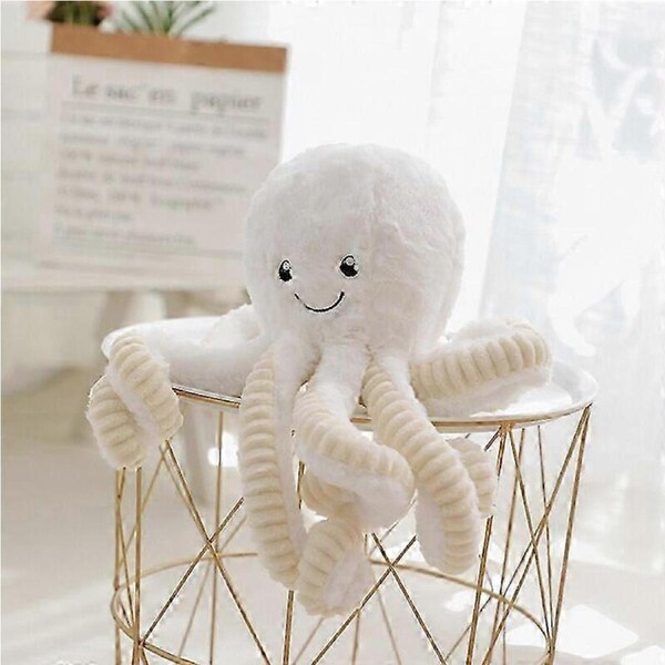 Cute Plush Toy, Octopus Plush Toy Mood 40cm White