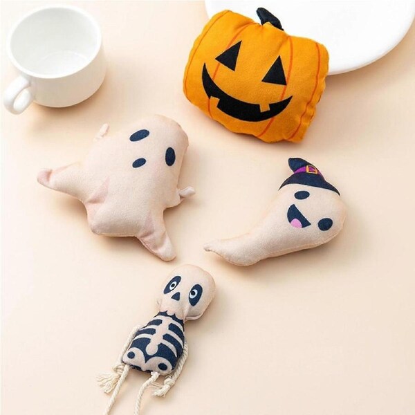 4 Pack Halloween Cat Toy Catnip Plush Toys Set
